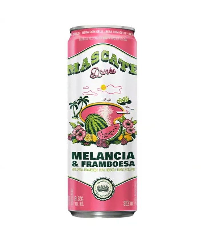 Drink Xeque Mate Mascate Melancia & Framboesa 362ml