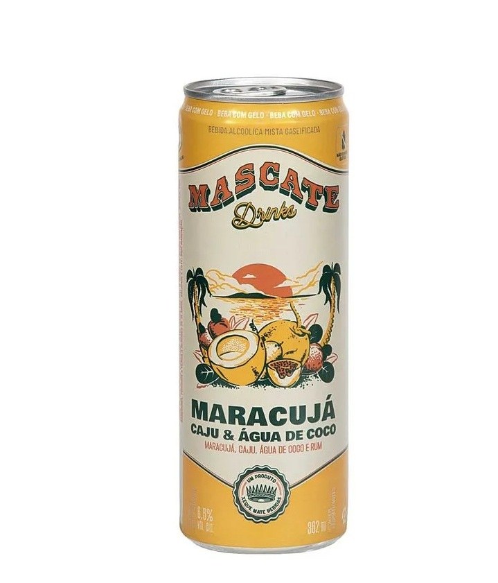 Drink Xeque Mate Mascate Maracuja Caju e Agua de Côco 362ml